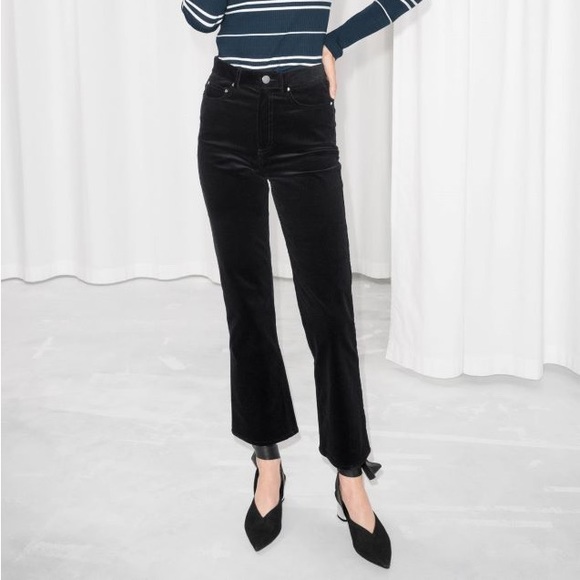 Black bootcut corduroy pants size 0 - Picture 6 of 7